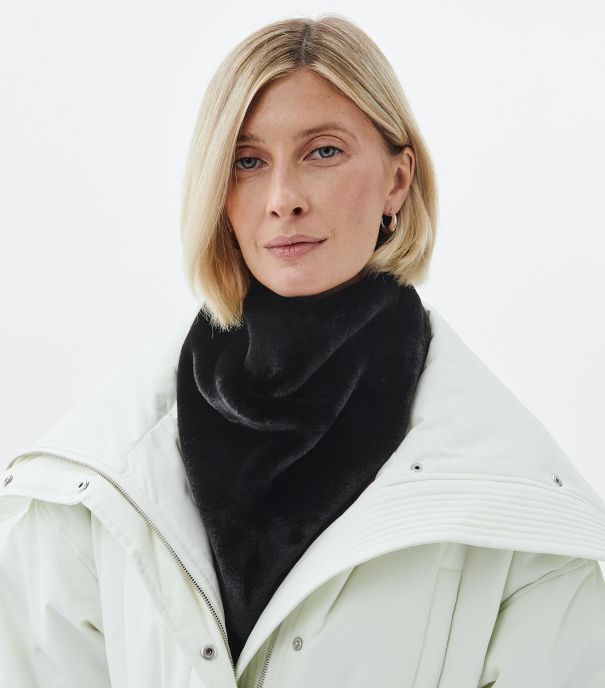 Шарф косынка из эконорки, Черный